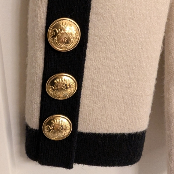 Express Women's Cream and Black Jacket Cardigan - Picture 6 of 6